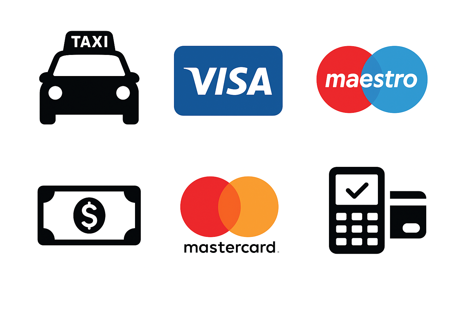 Visa, Mastercard en pinbetalingen worden geaccepteerd